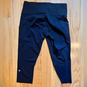 Lululemon Fast and Free 17” HR crop black leggings